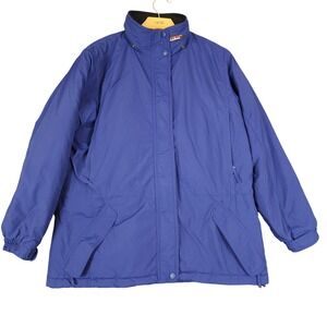 LL Bean Womens Petite Medium Blue Waterproof Insulated Winter Jacket Coat